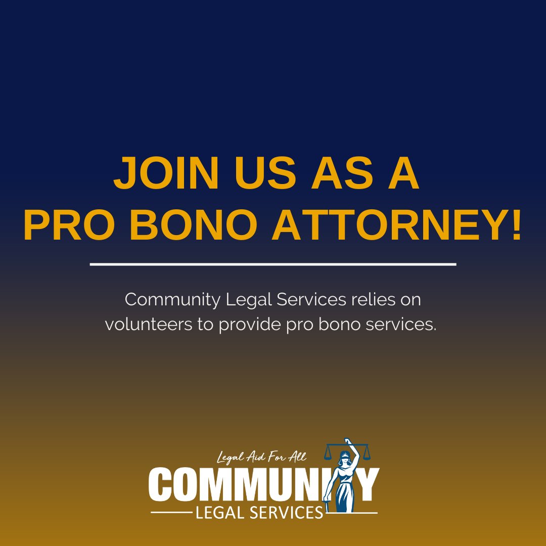 clsmf's tweet image. With the help of pro bono partners, we have been able to serve the most vulnerable in our community.
We need volunteers for our clinics! We are hosting virtual and in-person clinics.
bit.ly/39Q1LJU 

#VirtualClinics #ProBono #CLS #LegalServices