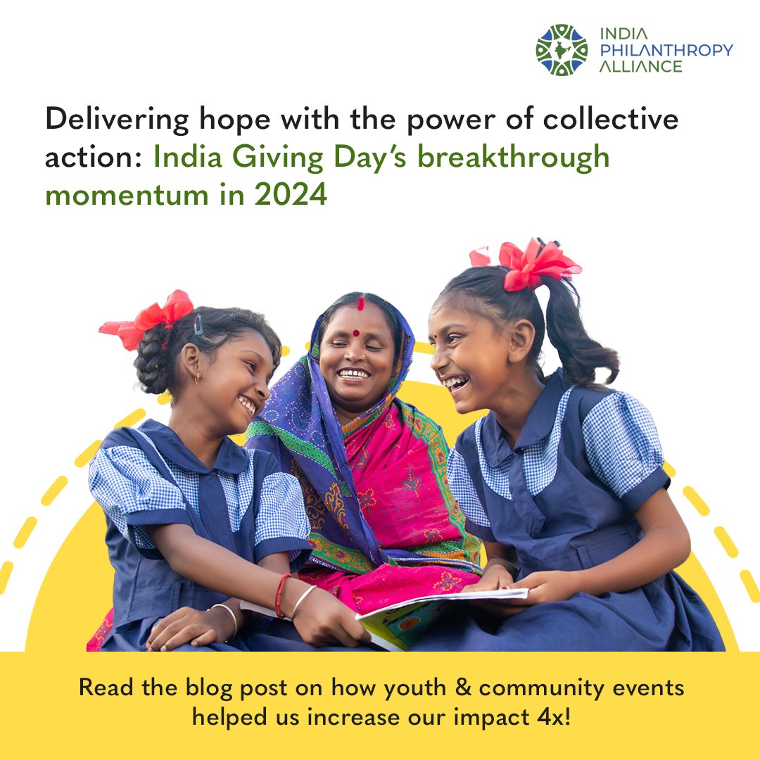 #IndiaGivingDay brought together 1770 unique donors, raising $5.5 million for 33 amazing nonprofits! From youth-led initiatives to peer-to-peer campaigns, it was celebrated with so much joy & passion, and its impact will be felt by beneficiaries across India!  ​
Read: