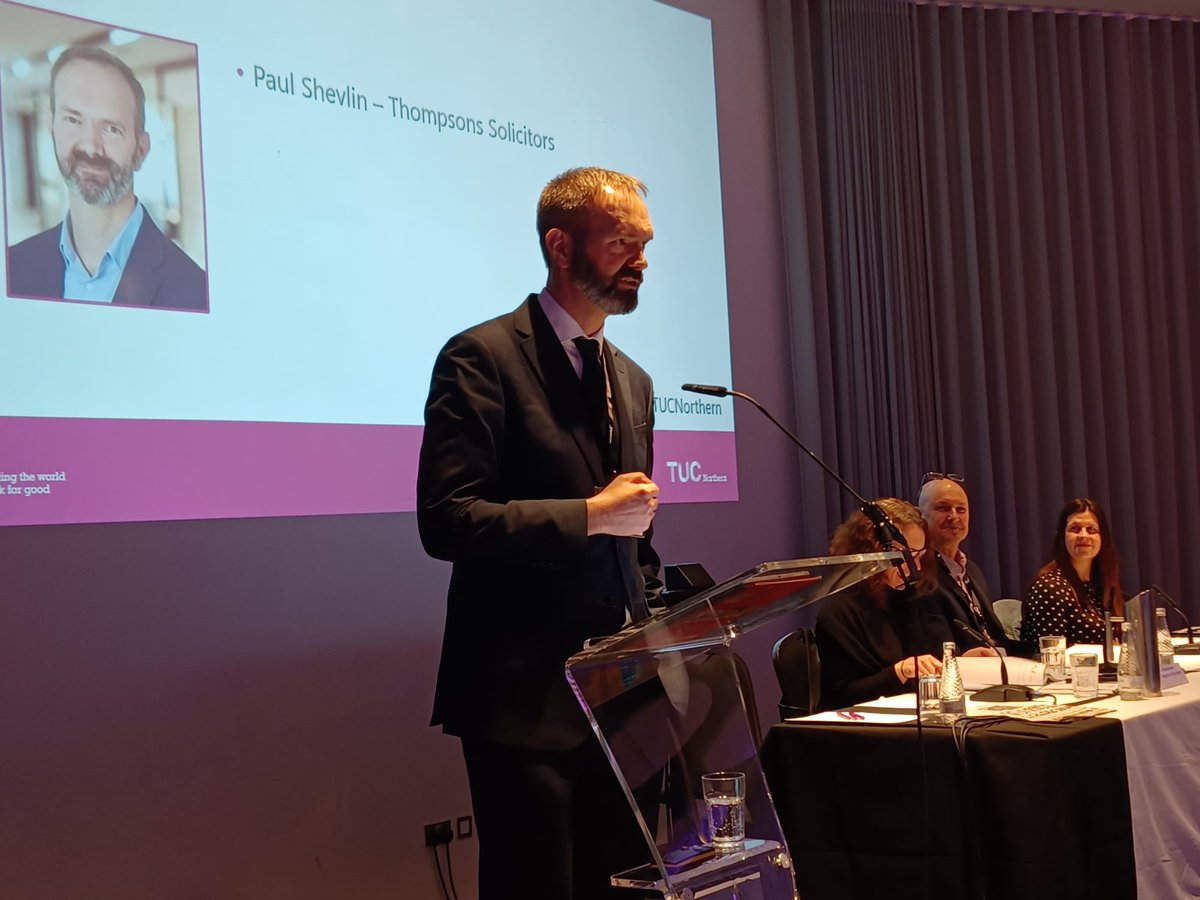 Thanks to Paul Shevlin for coming along to speak to delegates about the important work @ThompsonsLaw are doing with the TUC on the Covid Inquiry #NTUC24