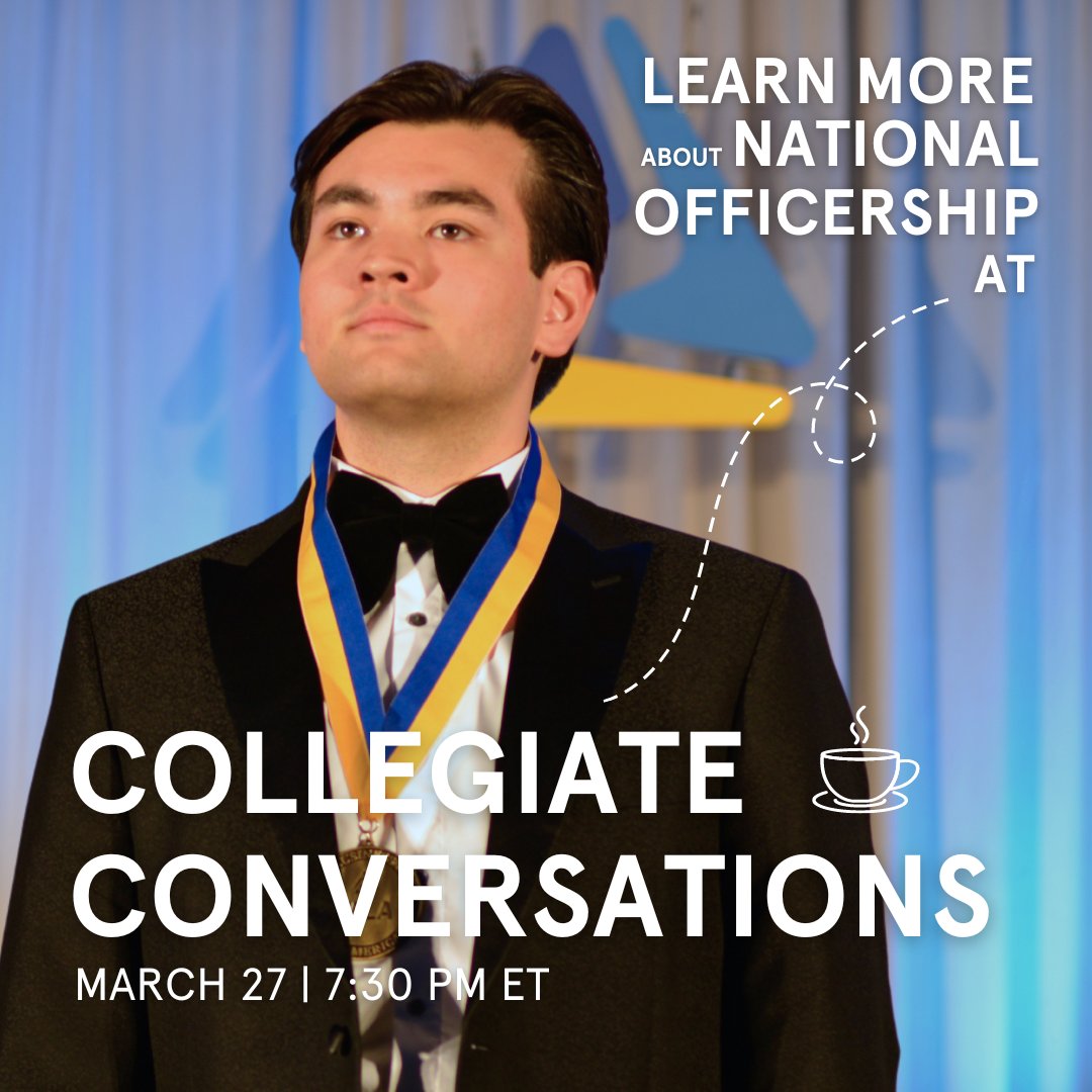 Calling all Collegiate members! Join your National Officers on Wednesday, March 27 at 7:30 PM ET for the next installment of Collegiate Conversations and learn more about holding an FBLA national office. 🔗Register at linktr.ee/fbla_national
