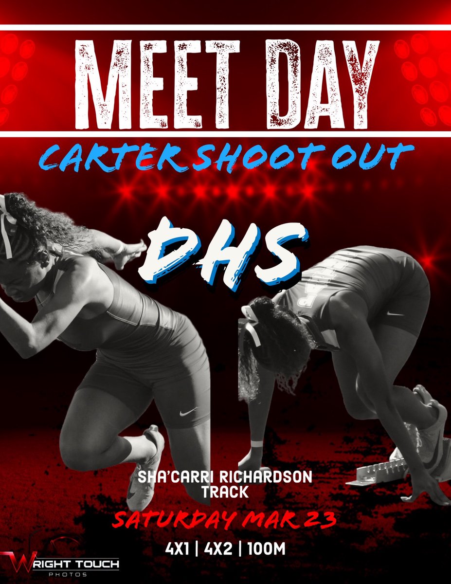 raemarierunz's tweet photo. 💙❤️ BUILTDIFFERENT 💙❤️
🚨Wake up! It's MEET DAY !! @GirlsTrackDHS
⏰ 11:00 AM
📍Sha’Carri Richardson Track
#freshman #trackandfield #girlstrack #meetday #dallas #DvilleAllIn https://t.co/OKJ6RGhjxR