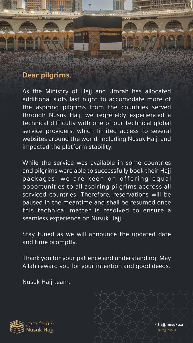 Nusuk Hajj - نُسُـك حج tweet media