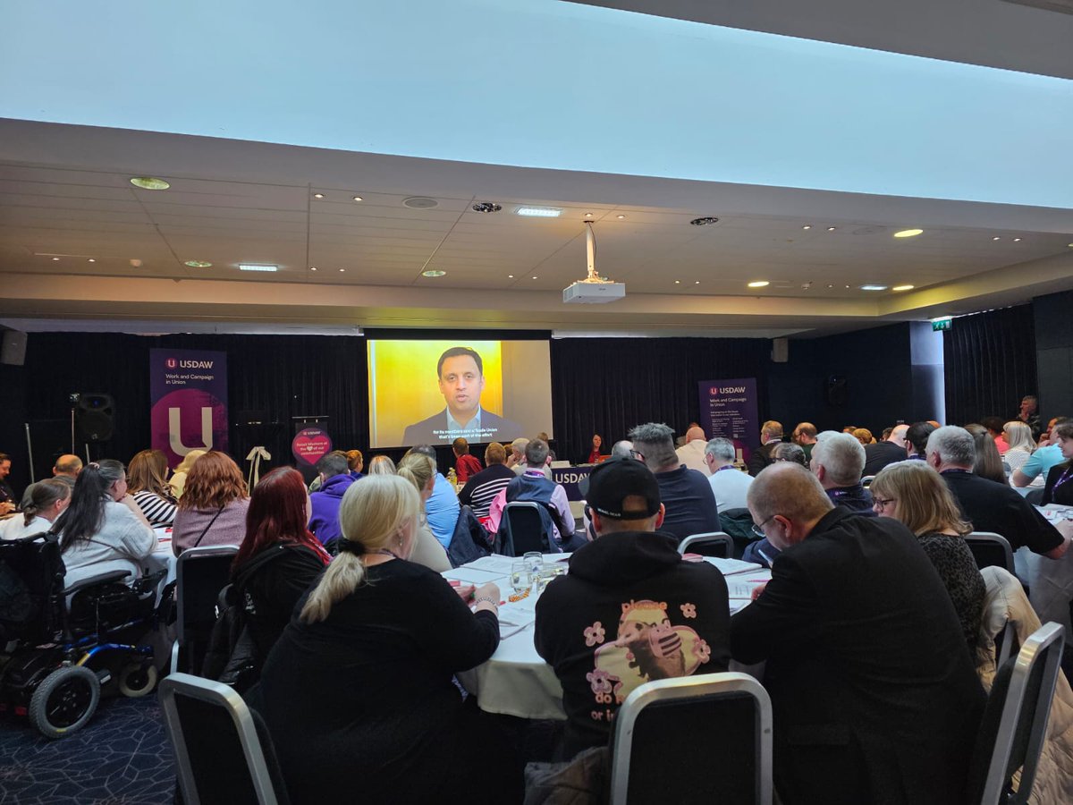 Great address from @AnasSarwar at @UsdawScotland conference on the importance of winning a Labour Government to deliver the #NewDeal for Working People✊