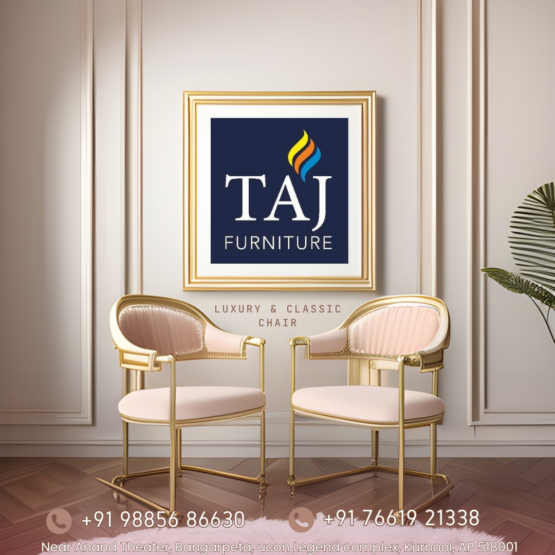 Luxury and Classic Chair in Taj Furniture, kurnool.
Contact Numbers : 9885686630, 7661921338
Address: Near Anand Theater, Bangarpeta, ucon Legend Complex,Kurnool, AP-518001
 #highendfurniture #topdesigner #topquality #homefurniture #modernfurniture #ModernElegance #StylishLiving