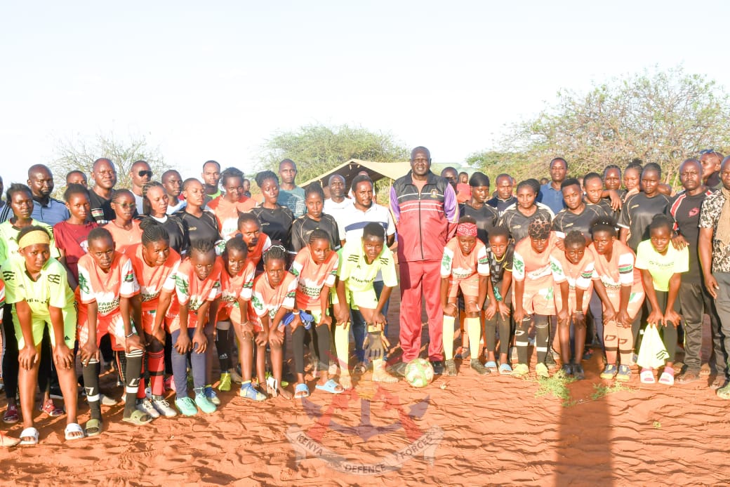 Mechanised Infantry Brigade female Service Members deployed at Wajir hosted the Wajir Queens under 19 years football team at Kasirika Stadium. bit.ly/492UEe1