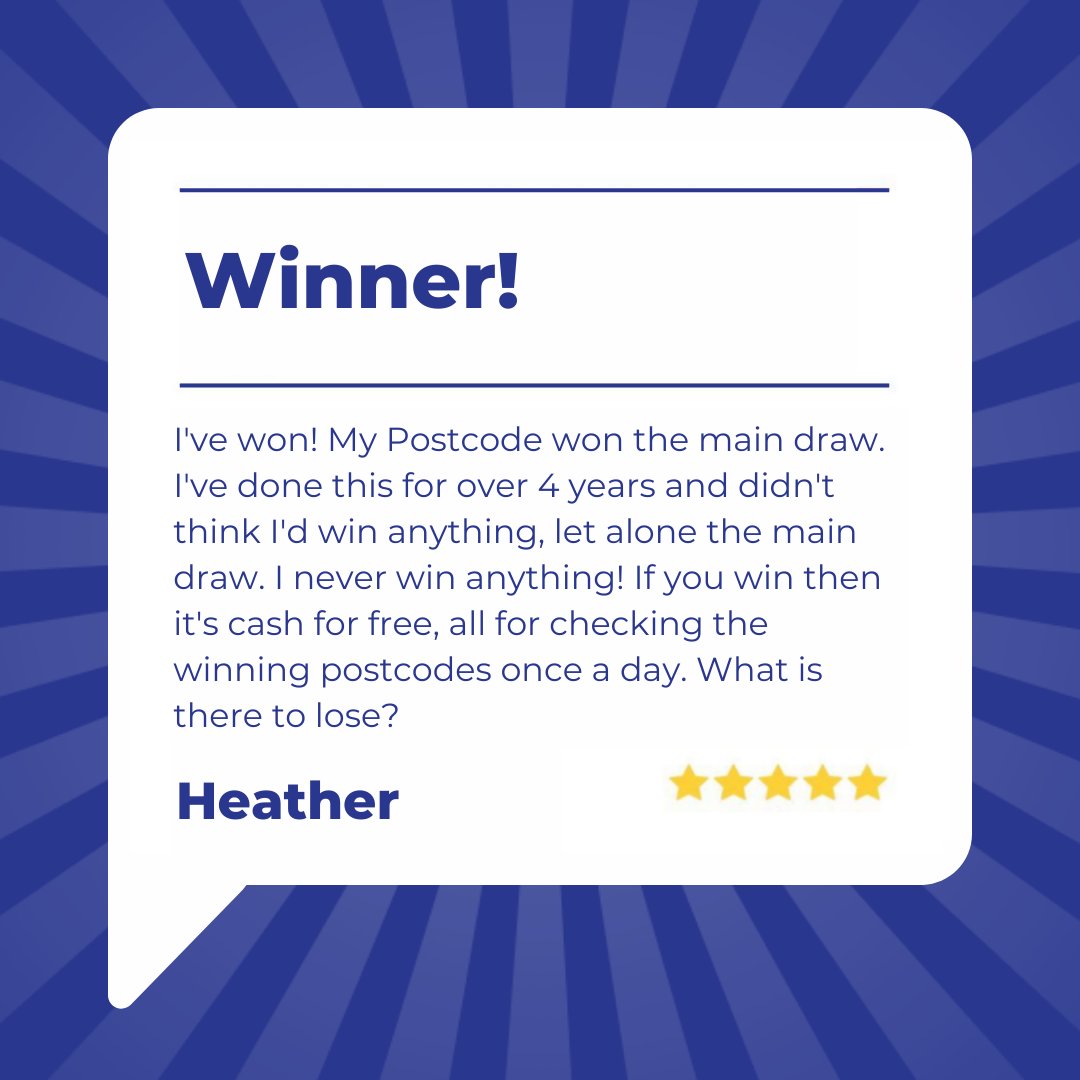 'What is there to lose?'👏 We couldn't have said it better ourselves Heather. Thank you for being patient and sticking around for your win, hopefully there will be another in your future! Congrats 🎉 #FreeMoney #Win #Lottery #Free #WinMoneyOnline