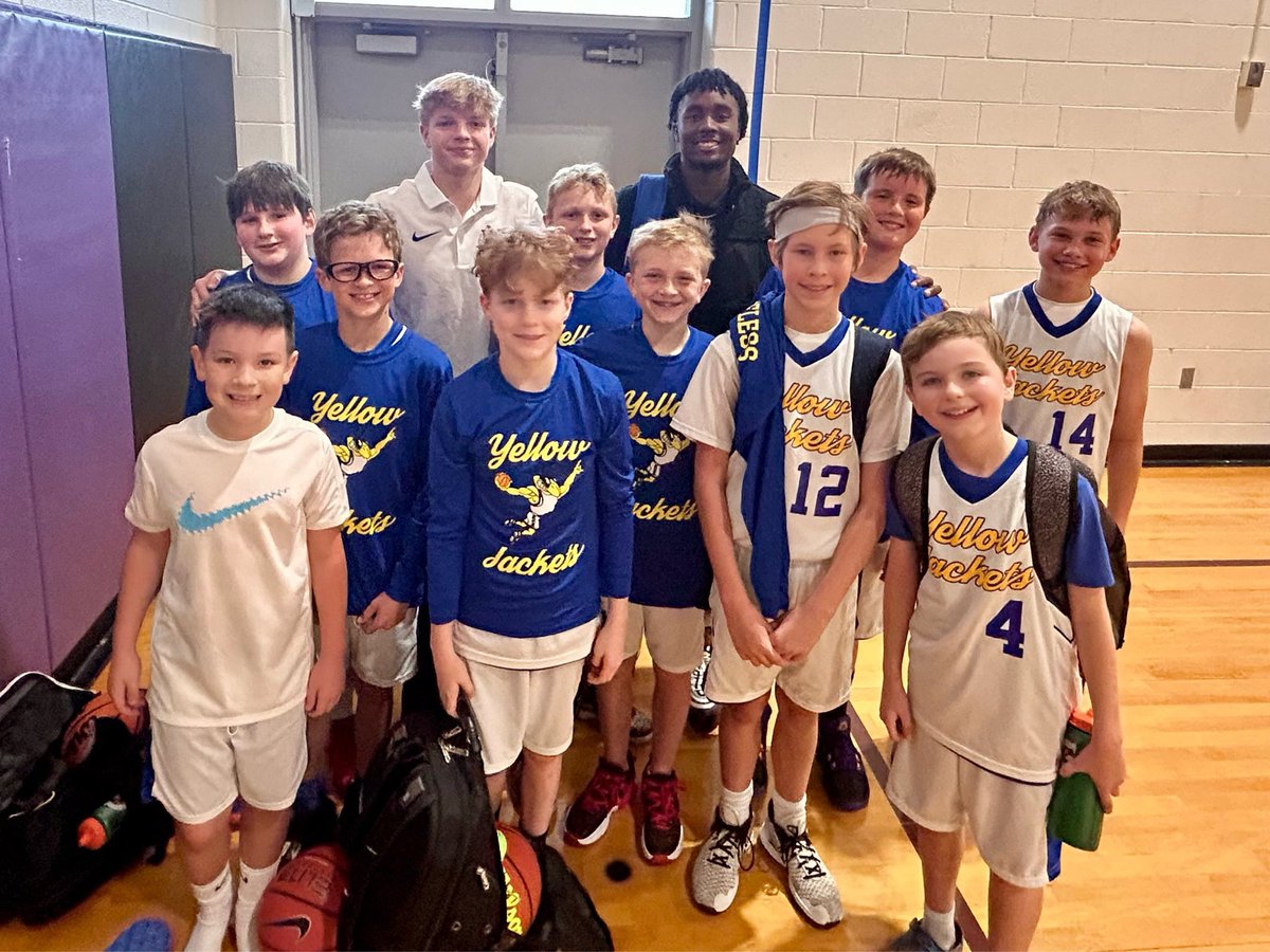 The Yellow Jackets 5th grade team won their first ever game today as Coach McCain &amp; Coach Ickert got their first coaching W.
#LetsGooooo
#YJB