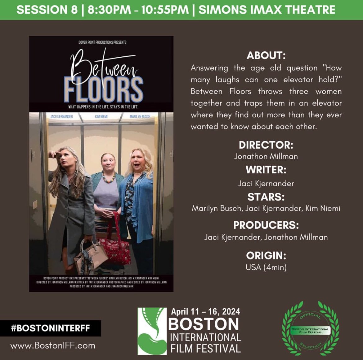 Session 8 is the WOMEN IN FILM session! The first three films are “Symbiotic,” “Wiigiwaam,” and “Between Floors.” Come join us! 🔥🎬