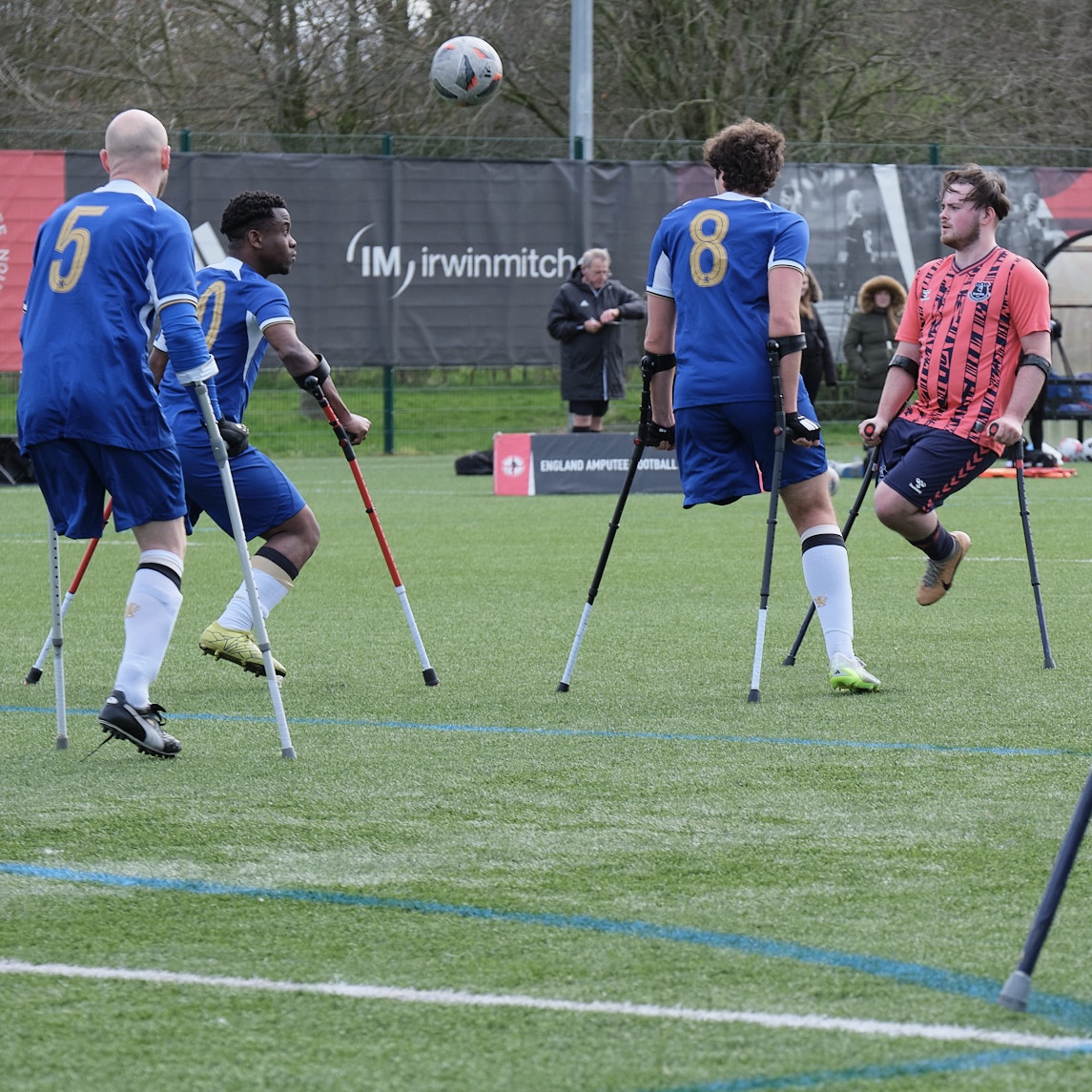 amputeefootball's tweet photo. Liam Burbridge’s hat-trick turned the game around after Hafiz Suleman put Chelsea two goals ahead 

A  Rhyce Ramsden penalty finally found Everton in the lead before Kieran Rhymes finished for their 5-2 win over Chelsea

🤝 @ikoplc 
📸 David Grierson

#EAFAFamily | #IKOChamps https://t.co/nwLcwVjtMw