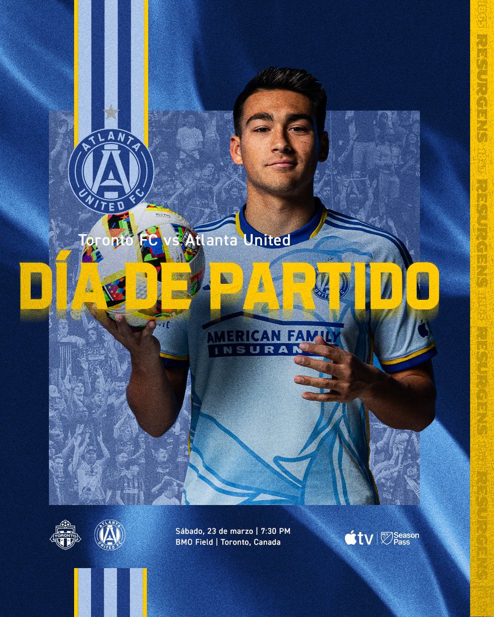 Hoy es un GRAN DÍA porque juega… … ATLANTA UNITED 👊💪🙌 ⏰ 7:30 PM 🇺🇸 | 8:30 PM 🇦🇷 | 5:30 🇲🇽 📺 apple.co/3TihdFE