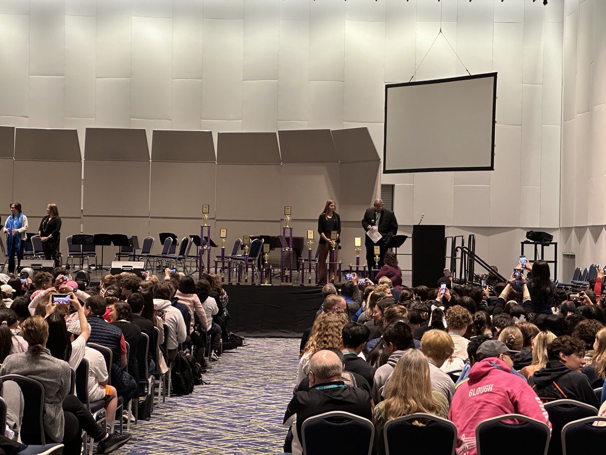 Time for the award ceremony at the ASTA NOF competition in Louisville, KY.   Good luck Newport High, Bellevue, WA.