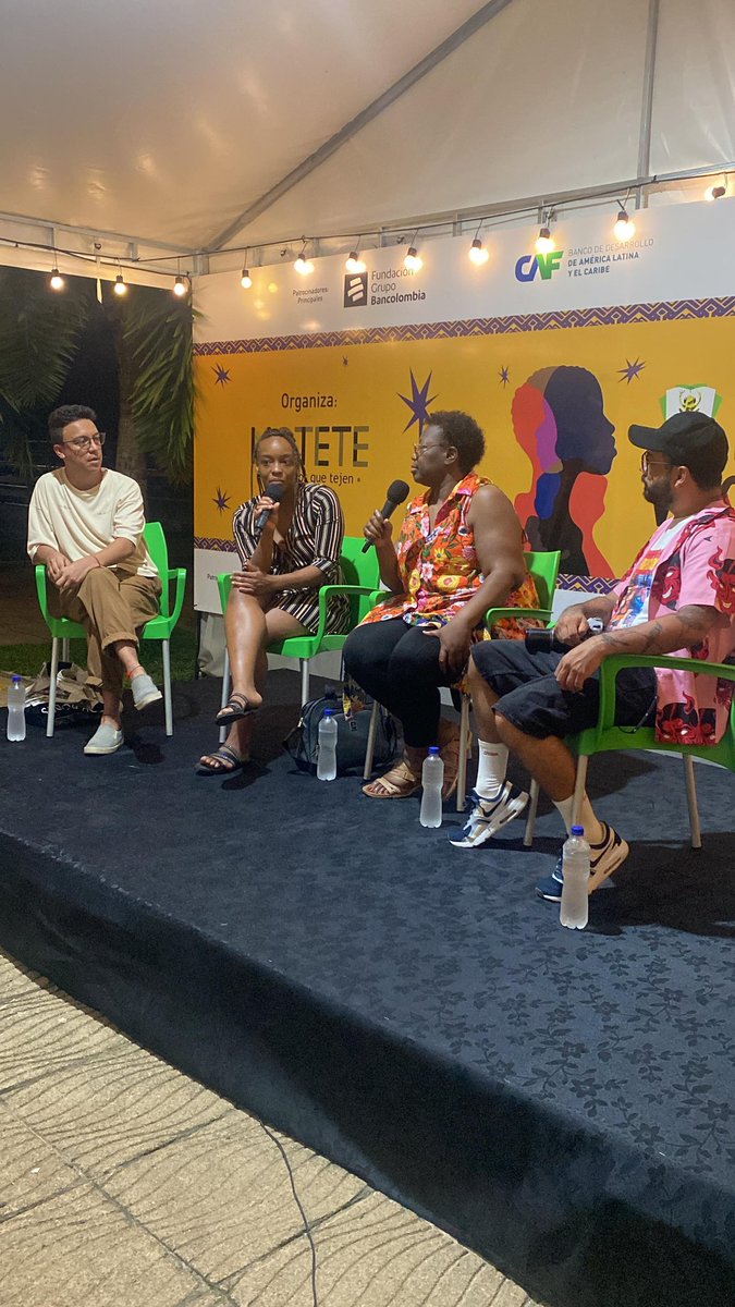 nuestromotete's tweet image. El segundo día, transitamos entre el ritmo exótico y el house. Las  conversaciones fueron sobre procesos afrodiásporicos a través de la literatura; la poesía y su fuerza catalizadora; la incidencia de @usaidcolombia y @agendacaf en el territorio; el libro 'Las distancias'...👉🏾