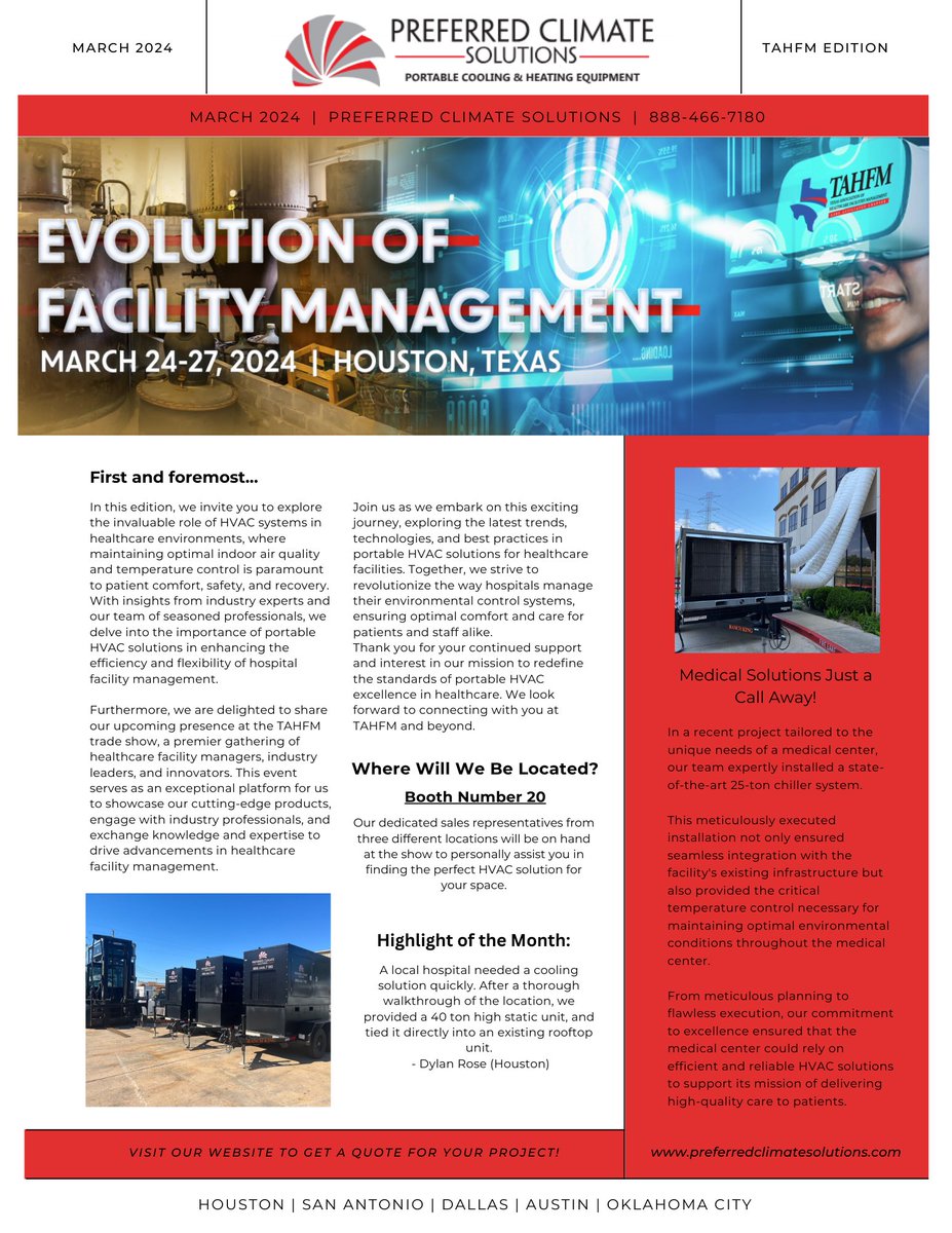 PRSCOOL's tweet image. TAHFM 2024 stop by and meet the Team! #CustomerService #pcsrental #customsolutions #portablecoolingrental