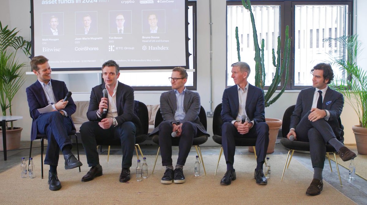 Cryptio (@cryptio_co) on Twitter photo Cryptio welcomed the industry to #London for DAS 2024 last week. What a privilege to host #ETF leaders, <a href="/Matt_Hougan/">Matt Hougan</a> , <a href="/jmmognetti/">Jean-Marie Mognetti (J2M)</a> , Tim Bevan and <a href="/BRSHashdex/">Bruno Ramos de Sousa</a> for one of the most engaging panel discussions of the conference.
Rarely do you ever see such a #global panel - with Cryptio welcomed the industry to #London for DAS 2024 last week. What a privilege to host #ETF leaders, <a href="/Matt_Hougan/">Matt Hougan</a> , <a href="/jmmognetti/">Jean-Marie Mognetti (J2M)</a> , Tim Bevan and <a href="/BRSHashdex/">Bruno Ramos de Sousa</a> for one of the most engaging panel discussions of the conference.
Rarely do you ever see such a #global panel - with