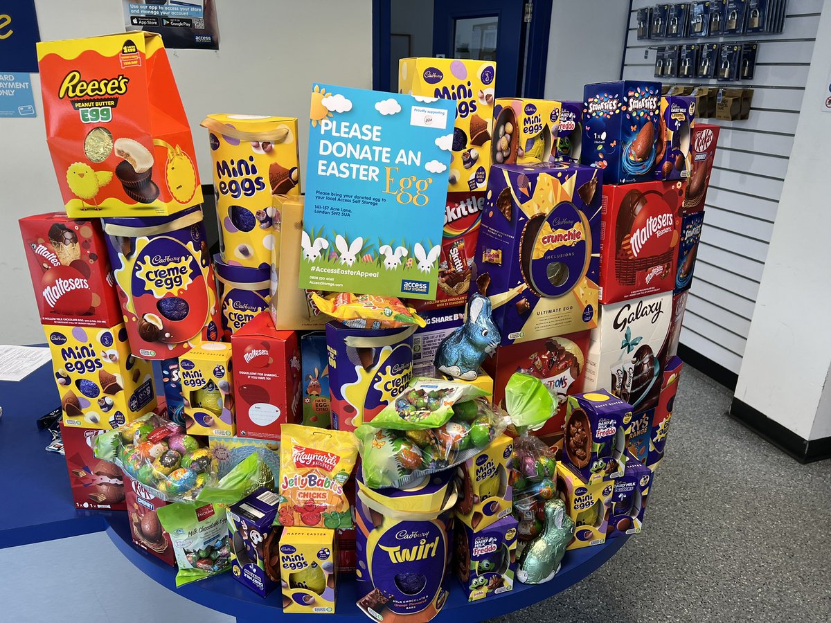 A big thank you to everyone who donated an Easter Egg to us for @weareaceofclubs. Today we dropped off over 50 eggs to Access storage on Acre Lane who are aiming to fill a storage unit and gift them to those in need.