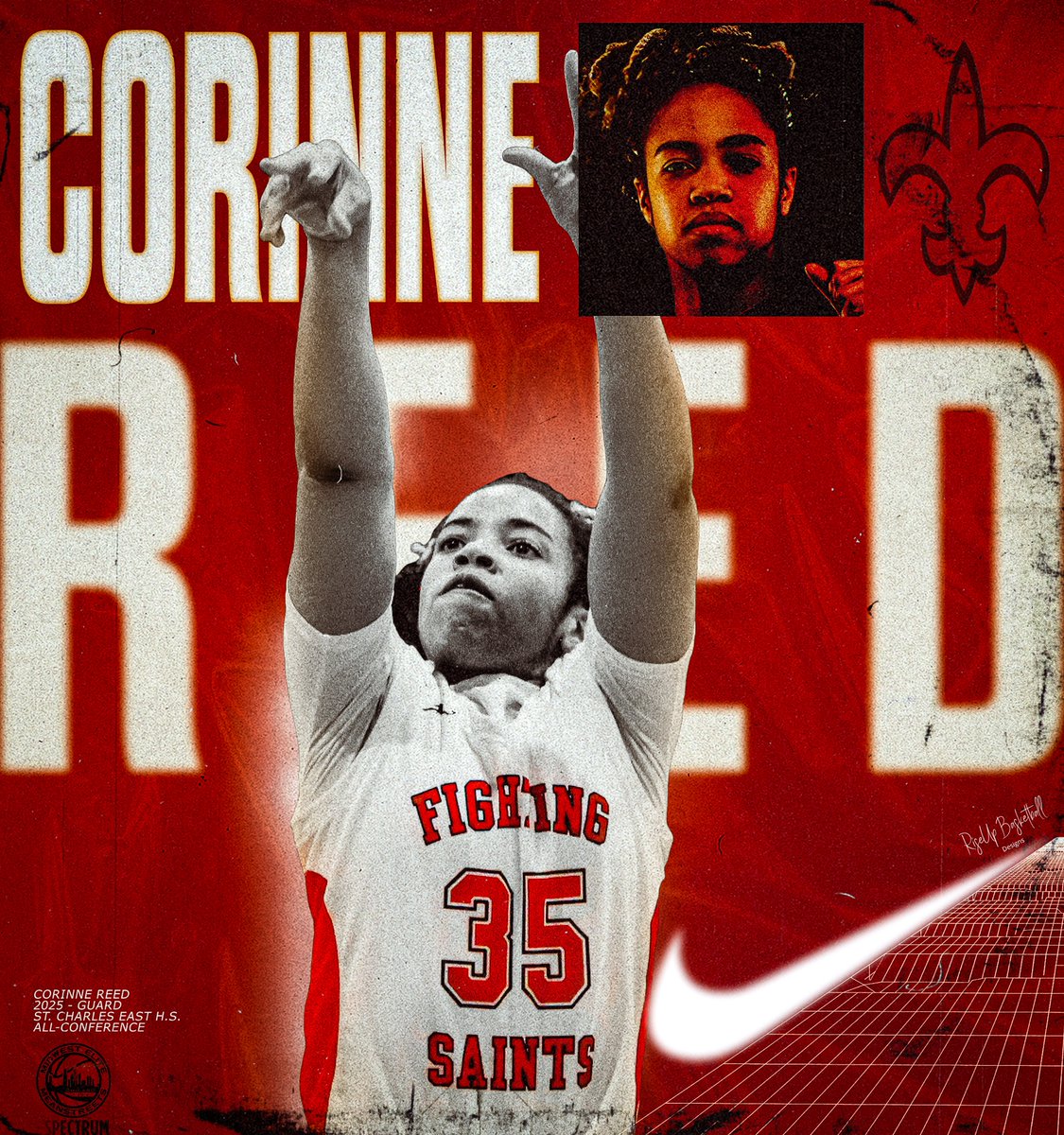 🏀 In the Zone Spotlight on #35: Corinne Reed 🌟

Corinne Reed, a junior guard for the St. Charles East Fighting Saints, has been a powerhouse on the hardwood this season. She's not only shown incredible resilience in every game but has also led her team in rebounds, averaging a