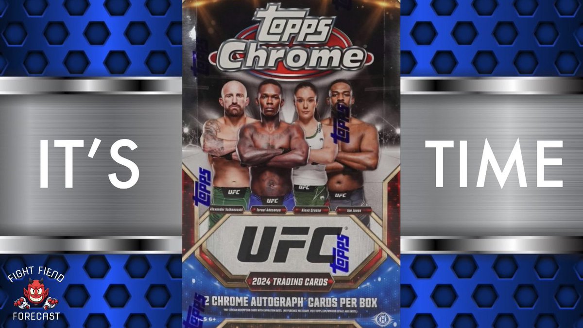 FightFiends's tweet photo. IT’S TIME @Topps #ToppsChromeUFC IS BACK!!! AND OF COURSE WE DID A HOBBY BOX RIP & REVIEW 🚀 #Topps #UFC
⚡️https://t.co/hYrrvQx3yZ https://t.co/Nv6DNFdOK5