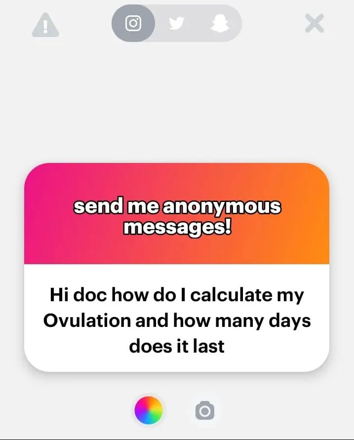 Here's a simple way to calculate your ovulation  period.

1. From the first day you see the blood of your period.
2. Pick up a calendar and count 15 days including the first day of the blood stain.
3. Mark the 15th day with a pen.
