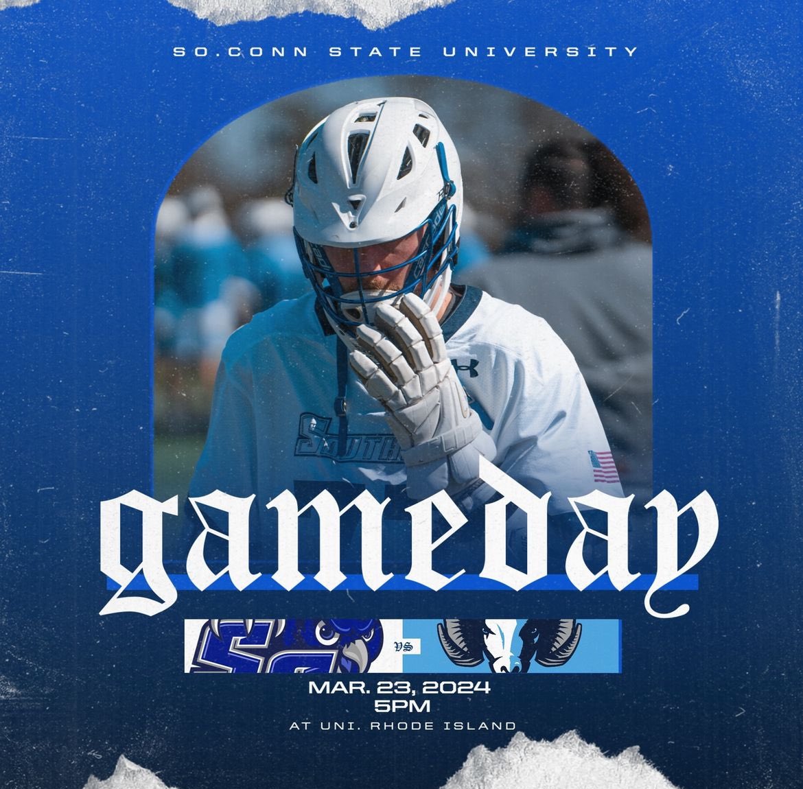 Owls take on the URI Rams in Kingston today at 5PM #WEARESCSU #mclalacrosse #clublax #collegelax