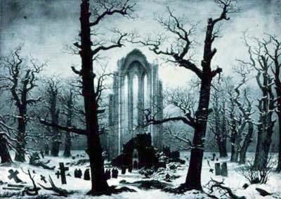 ‘His soul swooned slowly as he heard the snow falling faintly through the universe and faintly falling, like the descent of their last end, upon all the living and the dead.’ ~ James Joyce, The Dead. #BookWormSat #WorldMetDay 🖼️ Caspar David Friedrich