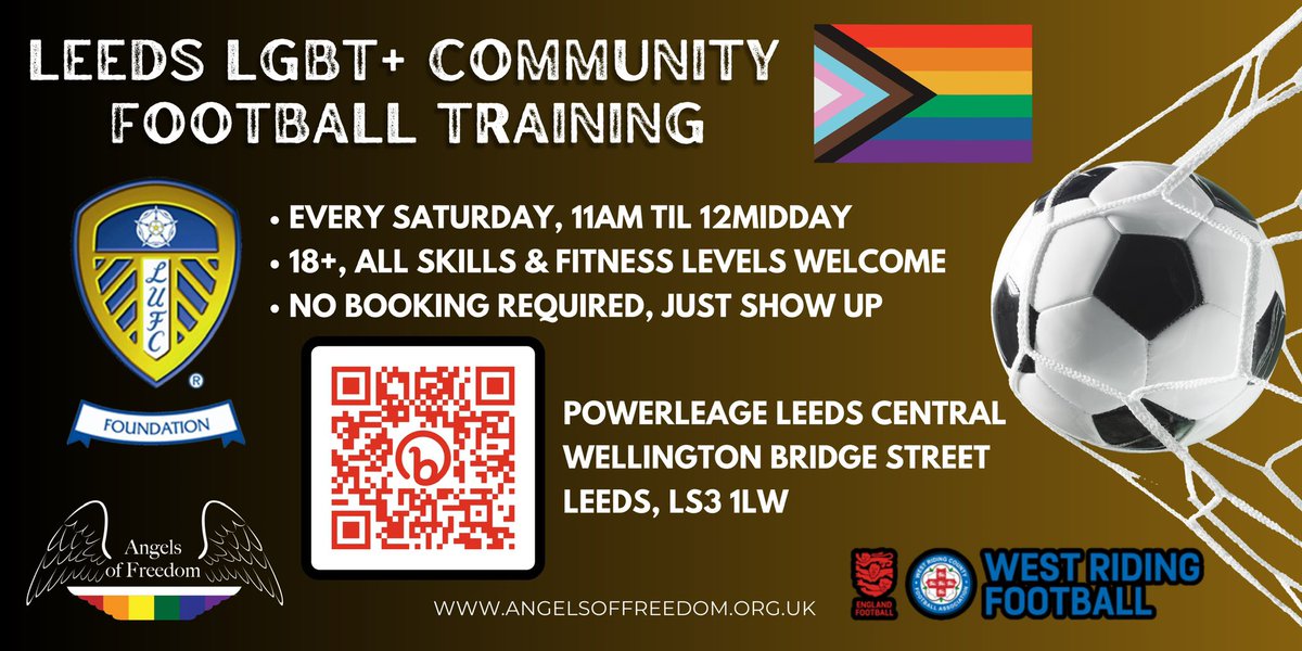 Awesome football training session this morning! If you’re looking to meet new people & get fit in a relaxed group, our weekly FREE social football session in partnership with Leeds United could be the thing you’re looking for! Travel support available for LGBT+ asylum seekers ❤️