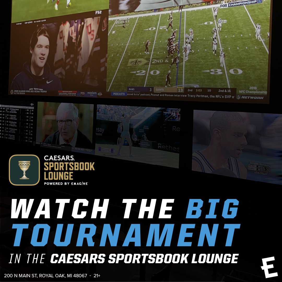 Experience the thrill of the big tournament at the Caesars Sports Book Lounge! 🏀🔥 Join us for an unforgettable viewing experience!