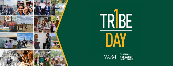 Tuesday is @williamandmary's #OneTribeOneDay, our annual day for giving back. I'll be supporting students and faculty who work at @global_wm, @AidData, @trip_irsurvey, Government, and @TribeAthletics. Please give back to your favorite programs.