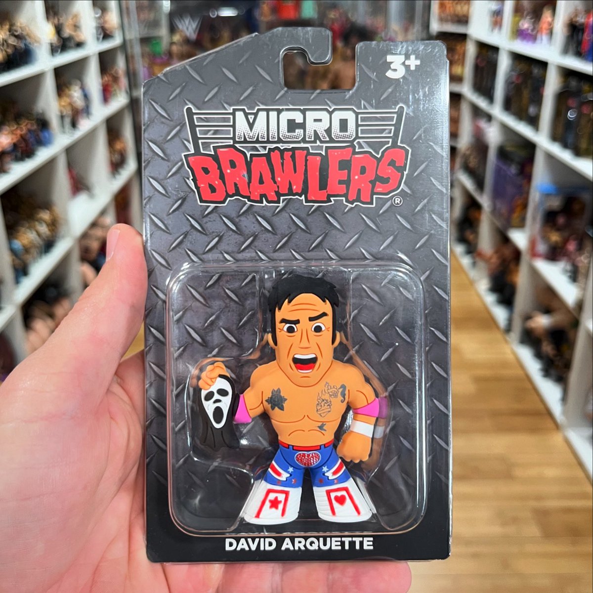 Easily my favorite Micro Brawler up to this point… Former WCW champion @davidarquette finally has a wrestling figure!

Join Whatnot @ WHATHEEL.com & get $15 to use!

#figheel #actionfigures #toycommunity #toycollector #wrestlingfigures #wwe #aew #njpw #tna