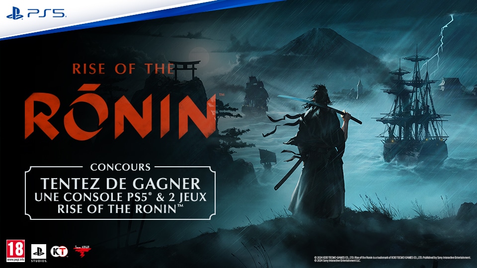 On a pas fini de vous régaler avec Rise of the Ronin ! 
On vous fait gagner 2 jeux et une PlayStation 5 🔥

Pour participer : ⁣
👺 Like⁣, RT &amp; Follow <a href="/Micromania_Fr/">Micromania-Zing</a>⁣
👺 Mentionne en réponse un ami avec #MicromaniaRonin

Tirage au sort dans 7 jours !