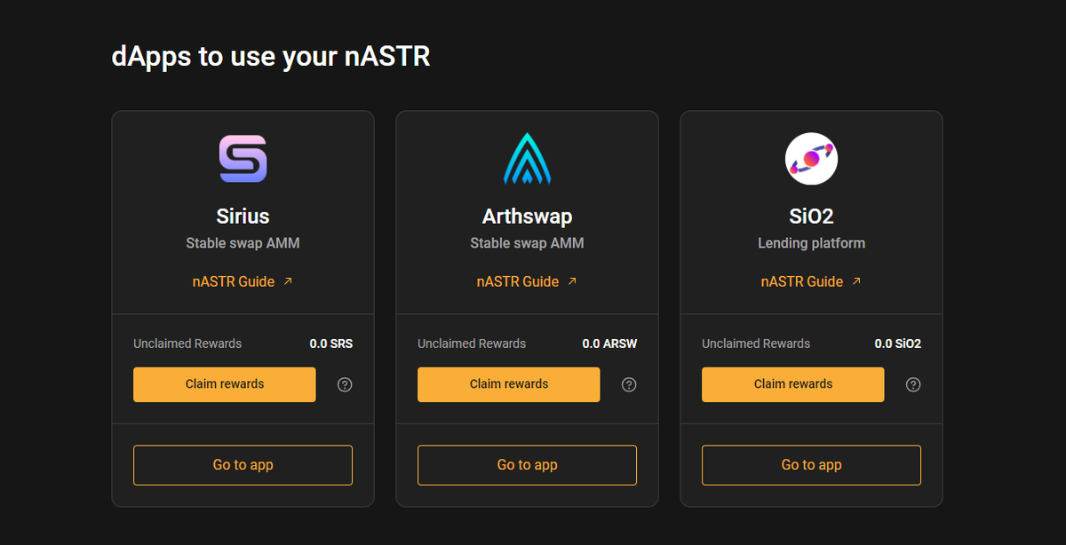 You can FARM tokens with nASTR,

Provide Liquidity to <a href="/arthswap/">ArthSwap</a> or <a href="/Sirius_Finance/">Sirius Finance｜Building</a> with your nASTR and EARN additional rewards!

There you have it - 2 ways to Stake on Algem
PLUS 1 way to earn even more rewards!

Hope you enjoyed: How to stake with Algem.

Keep Calm #LiquidStake