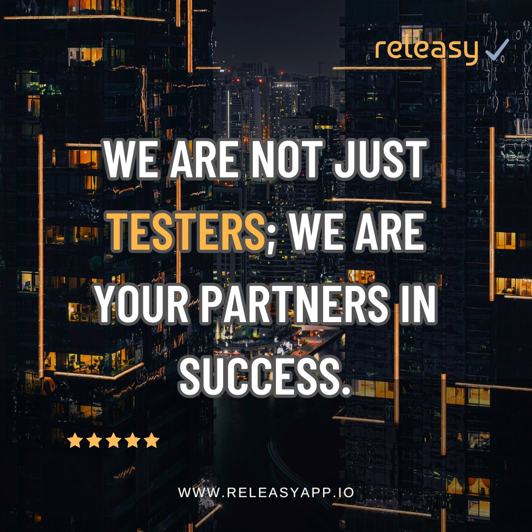 We are not just testers; We are your partners in success.#saas #testing
