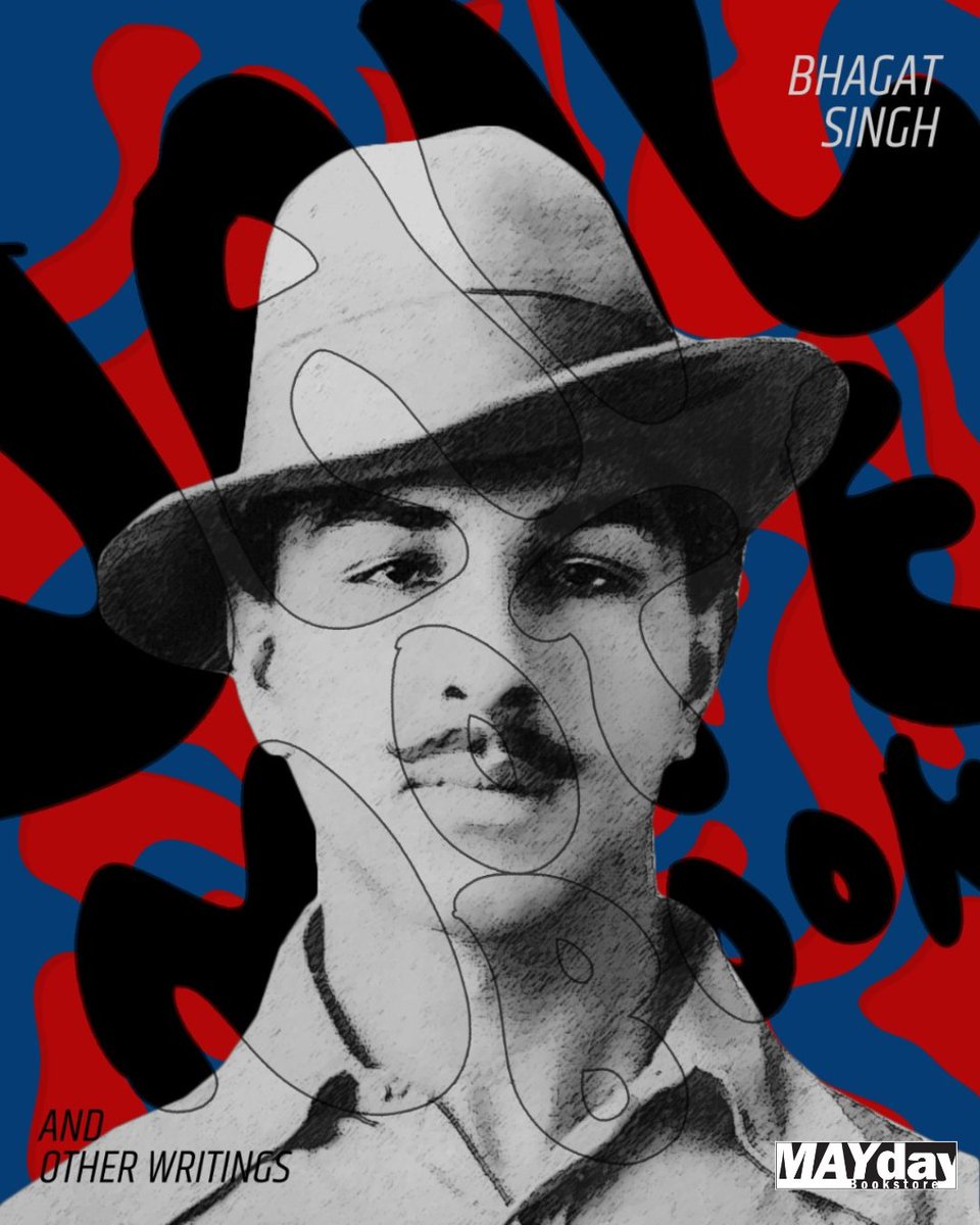 MaydayBookstore's tweet photo. On martyrdom day, we remember the blazing star of the freedom movement!

#bhagatsingh #sukhdev #rajguru #martyrdomday #leftwordbooks #maydaybookstore https://t.co/uF2kyVNFT9