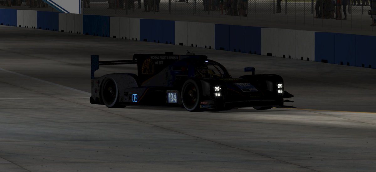 TIMESLOT 1 SPLIT 9

START: P12
FINISH: P9 (-25L)

The team's first ever attempt at running the Sebring 12 hours did not go without it's share of hiccups, but it did turn out to be quite the spirited showing by the whole crew for braving this endeavor.

We're going back.
Noon EDT