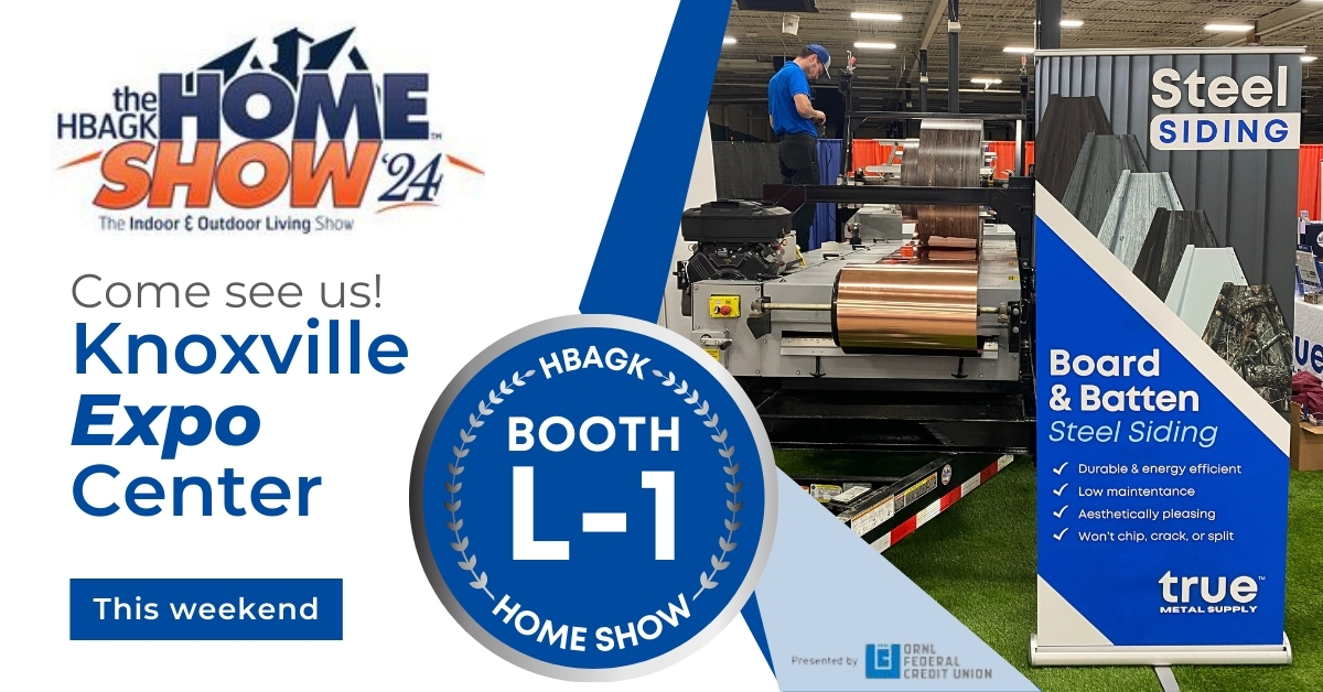 Come see us Saturday (10 AM - 6 PM) & Sunday (11 AM - 5 PM) at the Knoxville Expo Center for the HBAGK Home Show! Booth L-1 😊

You can also give us a call at (865) 224-3055 to place an order - we'll be open from 8 AM - Noon today!
----------------
#metal #steel