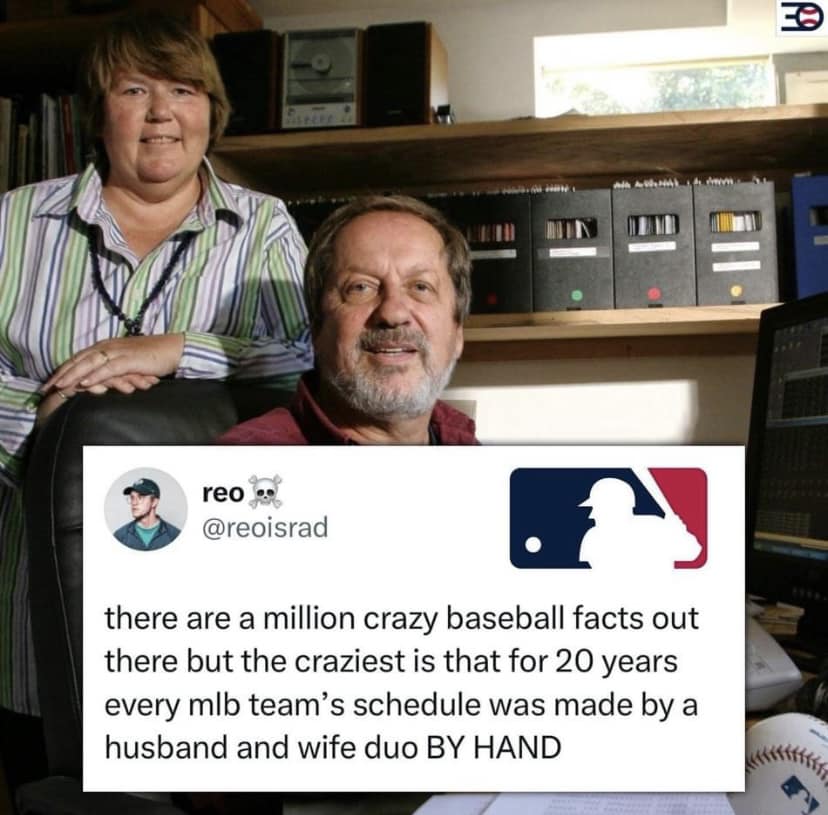 DID YOU KNOW... #Baseball Henry and Holly Stephenson, a husband-and-wife duo, were in charge of constructing the MLB calendar by hand for over two decades (1981-2004)