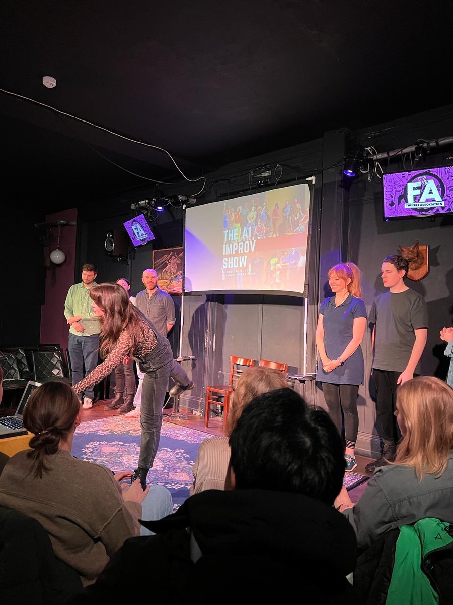 The AI Improv show is @billmurraypub this Sunday (tomorrow!) at 5:30pm! So excited about this show and the lovely improvisers doing it with me. Come along! We’re gonna have such a nice time! Tickets: tinyurl.com/2y46hm9t 🤖🤖🤖🤖❤️🤖🤖🤖🤖