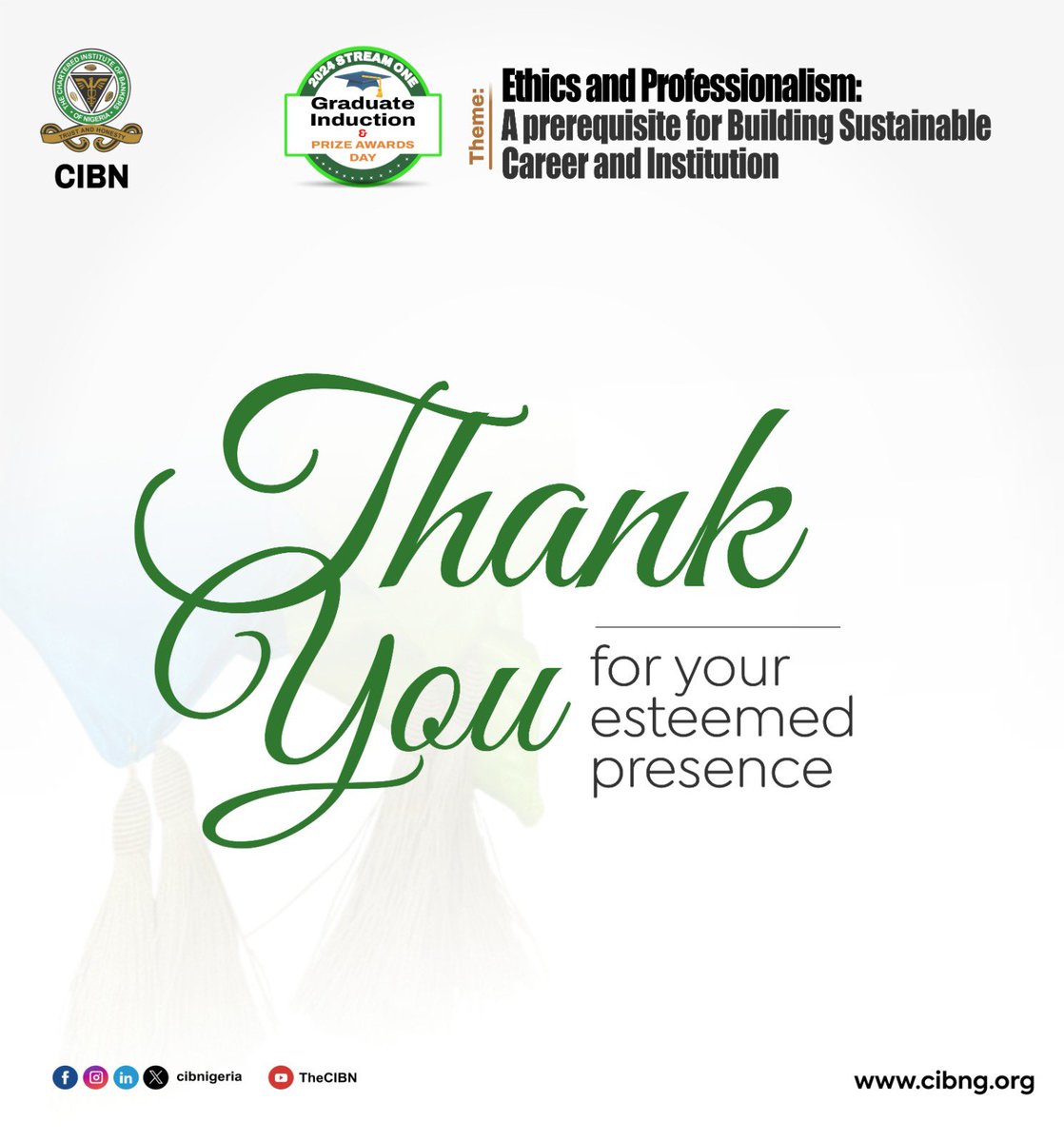 cibnigeria's tweet photo. We want to express our sincere gratitude to the speakers, hosts, sponsors, inductees and special guests from across the states and globe at large. 

Congratulations to our Inductees once again!🥳🥳🥳

#CIBNCares
#CIBNInduction
#ethics
#professionalism 
#financialservices https://t.co/nCA0LEGOmT