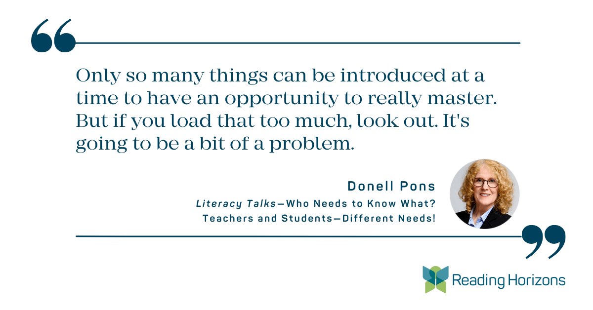 Going deep into technical terminology with emerging readers can lead to cognitive overload. Learn about finding the balance in #LiteracyTalks S5E6. ⚖️🧠 readinghorizons.com/literacytalks/… #literacypodcast #teachreading