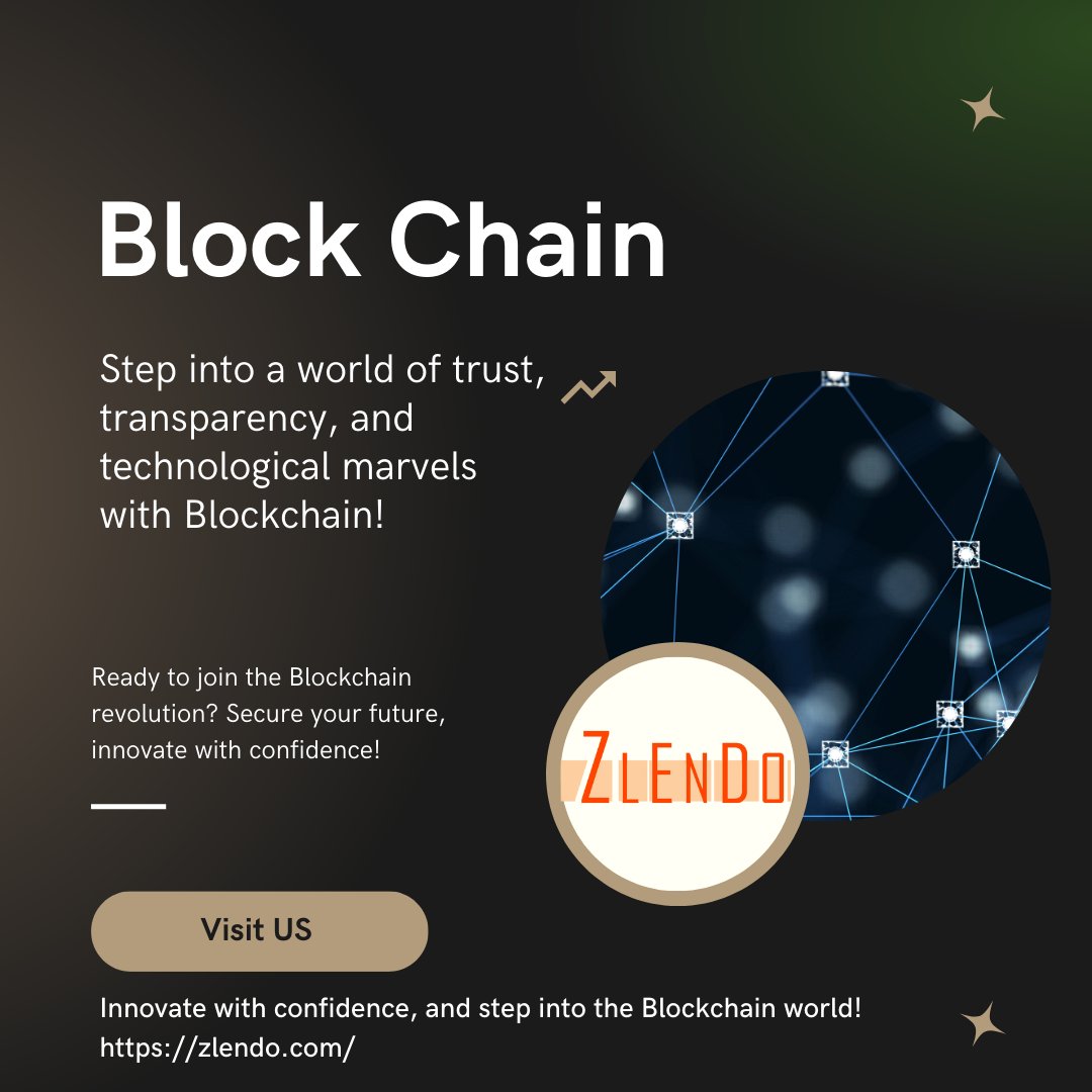 zlendotech's tweet image. Join the blockchain revolution and experience the benefits of decentralized systems 🚀💰 Say goodbye to intermediaries and hello to a more efficient way of doing business! 
#DecentralizedSystems #BlockchainBenefits