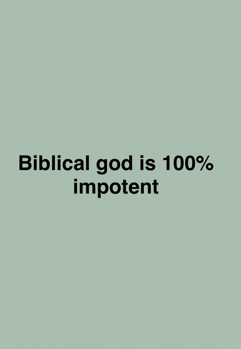 Alleged Biblical god has NEVER reliably demonstrated any sign of existence on Earth! It’s truly an enigma that some 4 billion Christians, Muslims & Jews today don’t seem to care about this fact, and live in fear of, and devote their entire life to this MANmade book character.