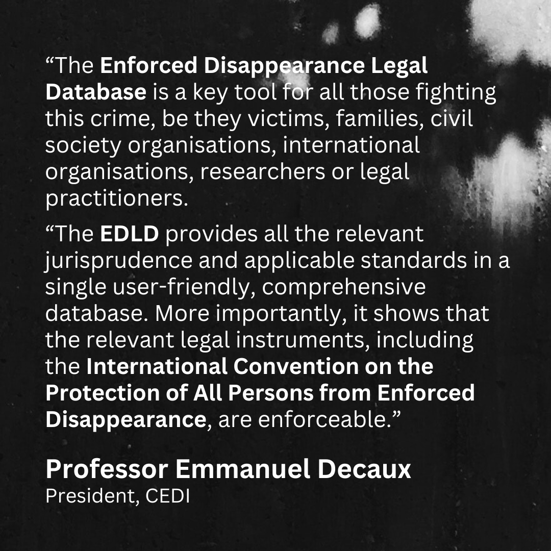 The EDLD, which is available in English, Spanish, French and Russian, was developed by the European Human Rights Advocacy Centre (EHRAC) with input from domestic and international legal experts: edld.ehrac.org.uk #EndEnforcedDisappearances #DesaparicionesForzadas 🧵 3/3