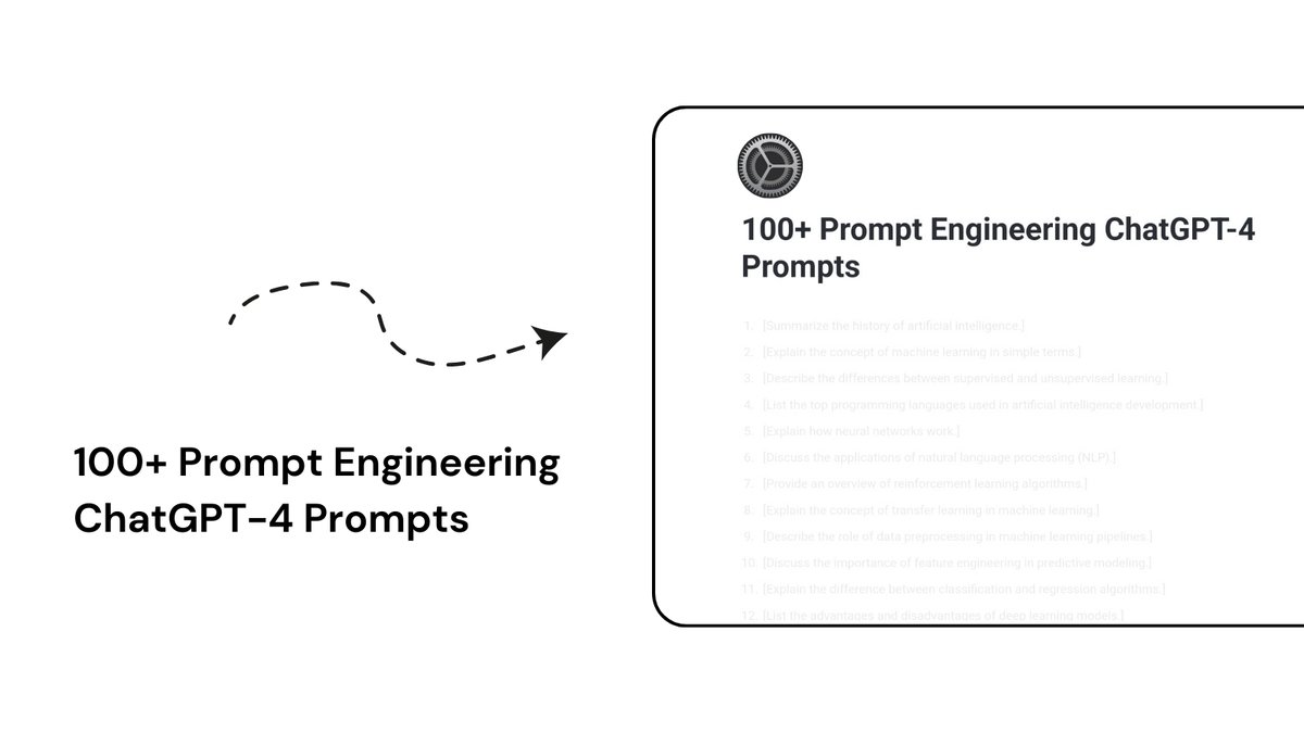 EricaClickup's tweet image. Prompt engineering jobs are paying $200k/year.
But most people don't know how to use right prompt.
After hours of research I added 100+ Prompt Engineering ChatGPT-4 Prompts that work
Like, Repost & reply "DM" & I'll DM link
(Must be following so I can DM)