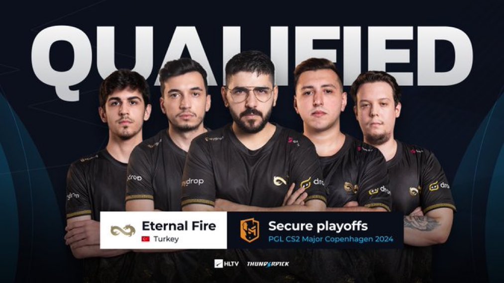 ETERNAL FIRE TARİH YAZDI 🫡

🇹🇷 Temsilcimiz Eternal Fire,Virtus.pro karşısında Inferno haritasında 13-7 kazanarak seriyi 2-1’e getirdi ve playofflara katılmaya hak kazandı.

Türk Espor tarihinde ilk kez bir takım Major Playoff’larına katılmaya hak kazanıyor.