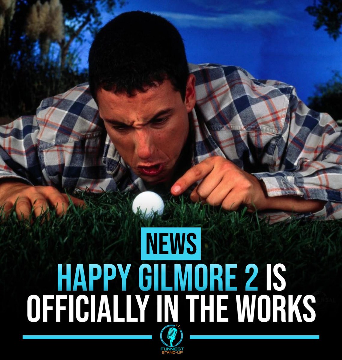 funnieststandup's tweet image. #HappyGilmore 2’s first draft has officially been written‼️

Yesterday #ChristopherMcDonald (Shooter McGavin) revealed on Aduacy's 92.3 radio station that #AdamSandler showed him the rough draft of the script 2 weeks ago.

Who else is excited for this⁉️