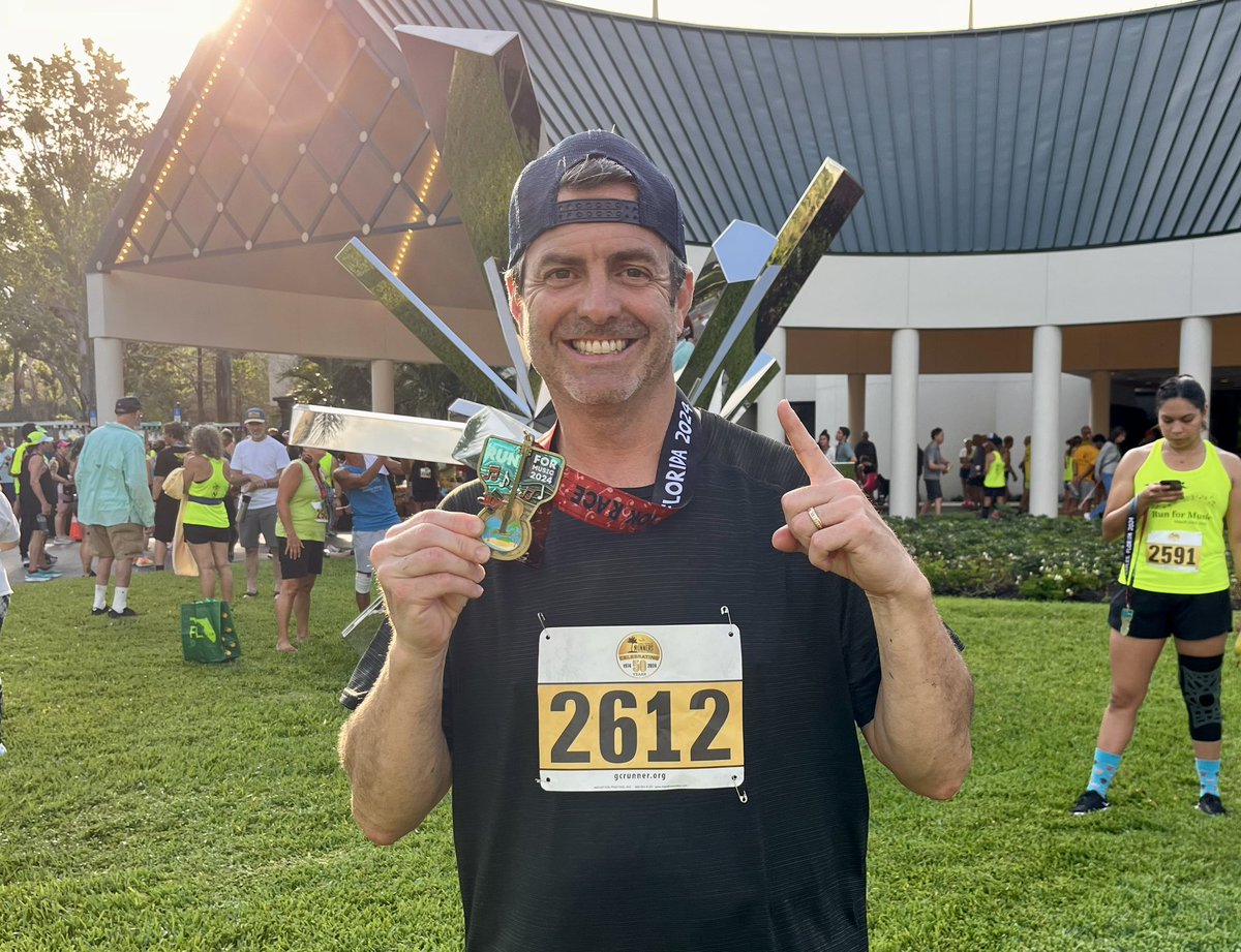 Awesome race today at Artis-Naples !! (10K Run for Music). 🏃🏻‍♂️🎶🏝️. Benefits their Youth Music Program. (5th place in my age group). And the BEST finishing medals on the planet!! 🏅🌎. @gcrunners @artisnaples @ParadiseCoast @LifeInNaplesMag @CollierGov