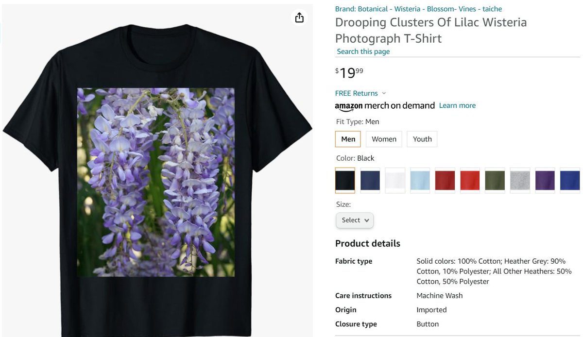 Amazon.com: Drooping Clusters Of Lilac Wisteria Photograph #TShirt #wisteria #london #japan #spring #usa #flower #garden  #purple #japanese #gardening #wisteria #springblossom #blossom amazon.com/dp/B0B2PVBFJV?…