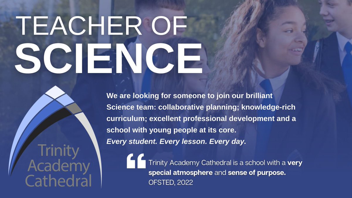 This is an amazing opportunity to join our Science team! They are an exceptional group of teachers, achieving awesome results, and led by the incredible @Dr_Castelino! Get in touch to find out more. tes.com/jobs/vacancy/t…