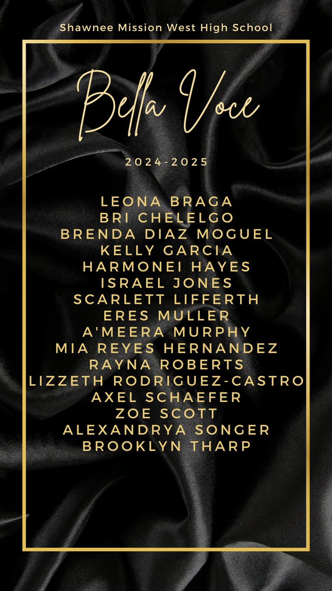 Congratulations to all the singers on their choir placements for next year!