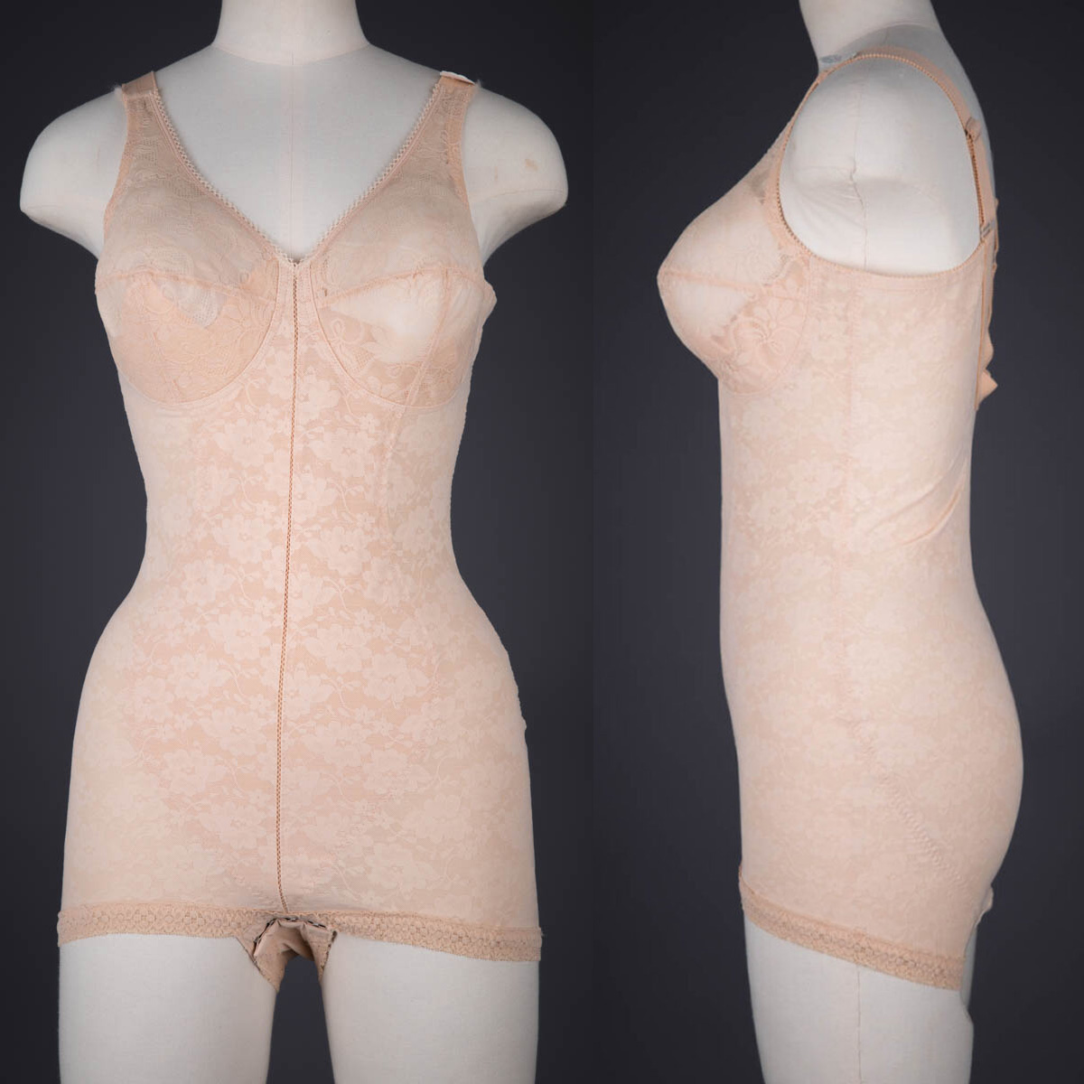 New to our digital collection, this shaping bodysuit, from French brand Chantelle, was designed to provide all-over support and help create the naturally slender figure that was fashionable in the 1960s. underpinningsmuseum.com/museum-collect…