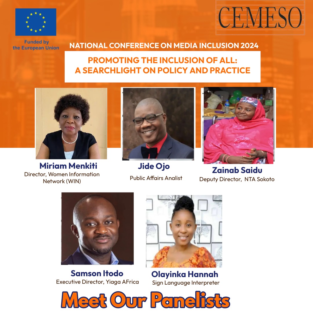 Meet the Panelists for our National Conference on Media and Inclusion!!! Stay tuned for more updates. @EU_SDGN @IPCng @DAIGlobal @PLACNG @YIAGA @KukahCentre @Int_IDEA @womenfundng @ElectHER_NG @TAFNigeria1 @EUinNigeria #MediaInclusion #DiversityandInclusion #Media